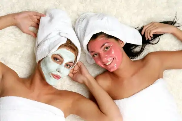 Guest relaxing during a calming facial spa treatment